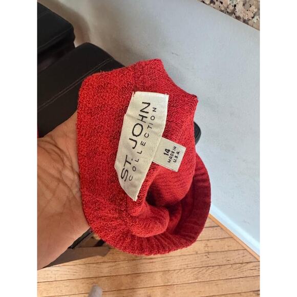 ST JOHN COLLECTION RED KNIT SUIT SIZE 12/14 (JO100 - Picture 10 of 10